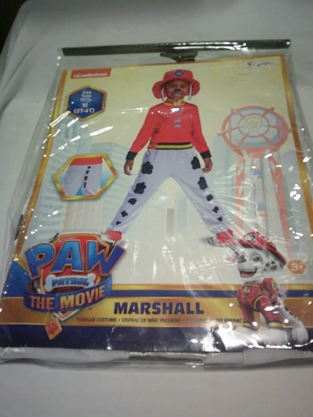 NEW DISGUISE PAW PATROL THE MOVIE KIDS SIZE M 3T-4T HALLOWEEN COSTUME 